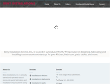Tablet Screenshot of benyinstallations.com
